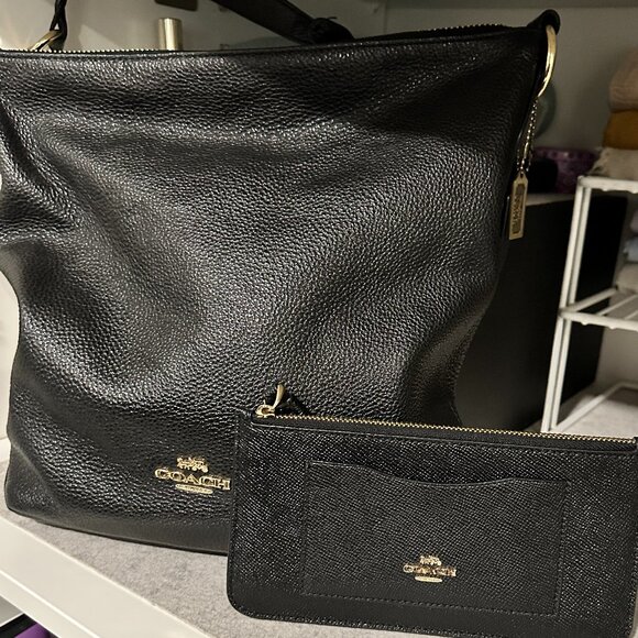 Coach Pebbled Leather Abby (F31507)  with Matching Card Holder Wallet - Picture 1 of 15